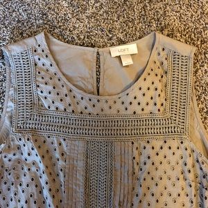 LOFT sleeveless eyelet tank